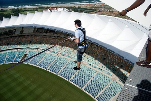 Swing from the roof of Moses Mabhida stadium on the Big Rush Big Swing